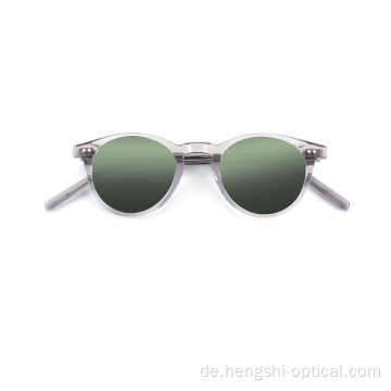 Custom Design polarisierter Vintage Runde Mode Männer Frauen Shades Italienisch Mazzucchelli Acetat Sonnenbrille